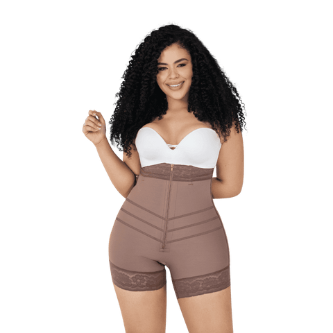 Strapless Shapewear with Central Closure